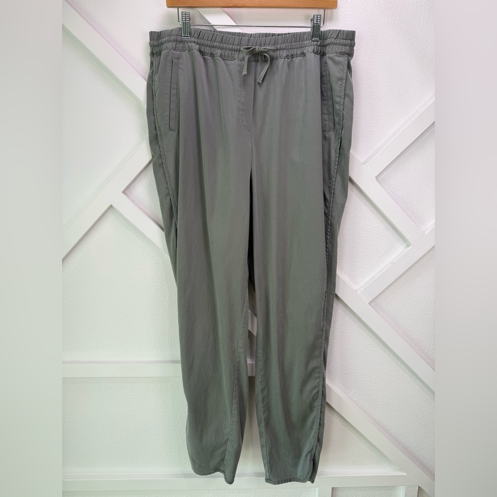 J Jill Sage Green Lyocell Blend Jogger Pants Elastic Waist Size Large Tall